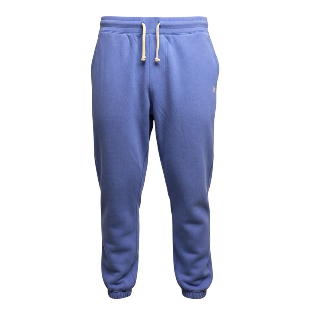 Polo Ralph Lauren Mens XL Blue Fleece Joggers Sweatpants Pony Logo Drawstring